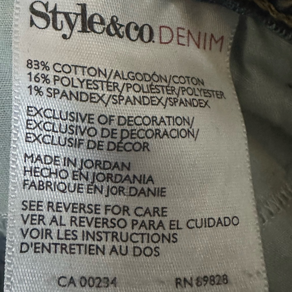 Style & Co | Tummy Control Slim Leg Straight leg Jeans in size 16 - Picture 6 of 6